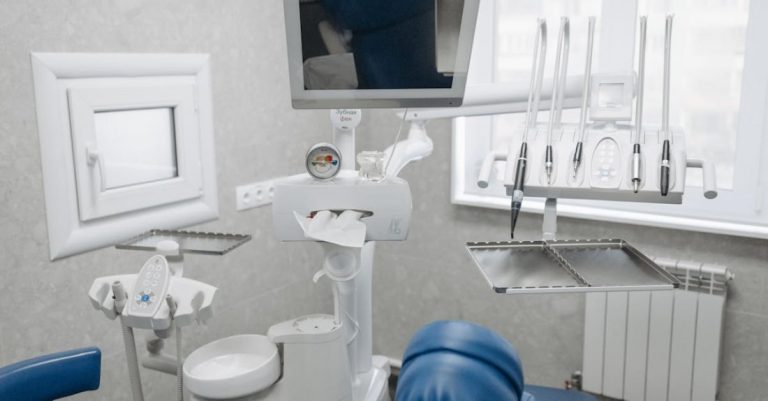 Diagnostics - Screen and Dental Instruments in Doctors Office