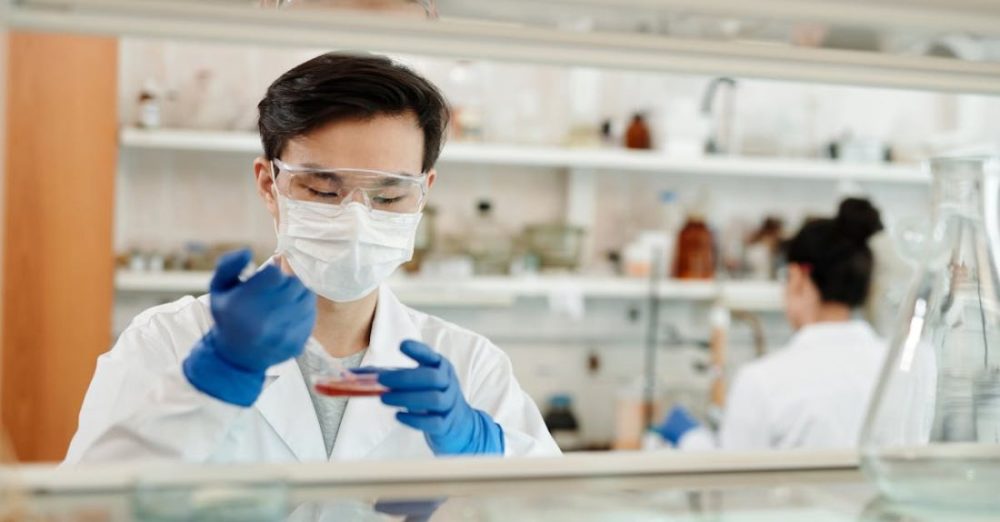 Scientist - Man Doing A Sample Test In The Laboratory